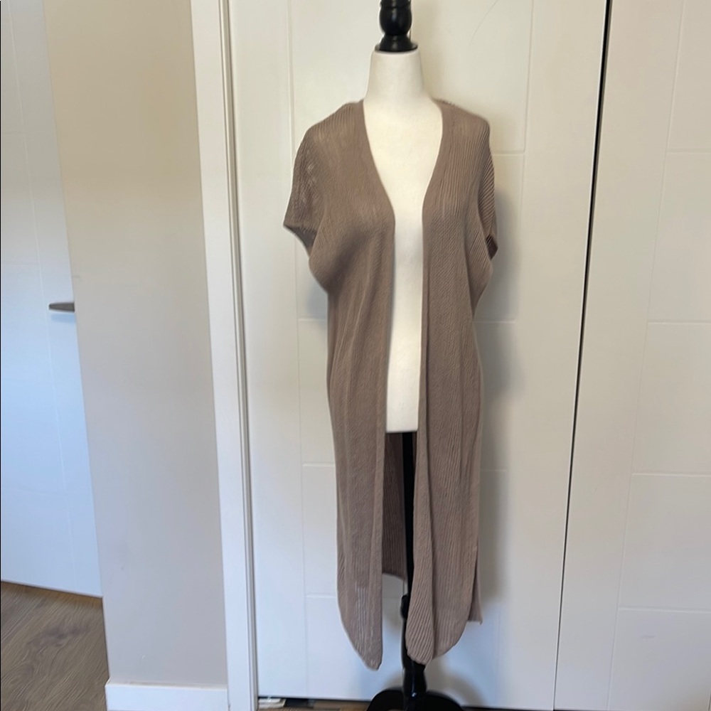 Esprit Vintage Tan Open-Front Cardigan